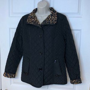 Liz Claiborne Outerwear Black Quilted Jacket  S